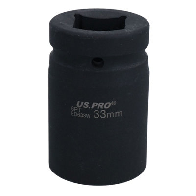 1" Drive 33mm Deep MM Impact Impacted Socket 6 Sided Single Hex