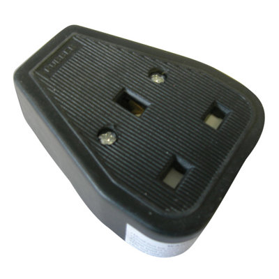 1 Gang 13 Amp Heavy Duty Trailing Socket  Unswitched Black