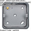 1 Gang 40mm Surface Mount METAL CLAD Back Box Switches & Sockets Rounded Earth