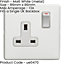 1 Gang DP 13A Switched UK Plug Socket SCREWLESS MATT WHITE Wall Power Outlet