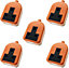 1 Gang High Impact Trailing Extension Socket, without Plug and Cable, 13A, Orange - 5 Pack