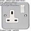 1 Gang Single 13A Switched UK Plug Socket HEAVY DUTY METAL CLAD Power Outlet