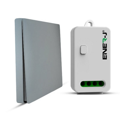 1 Gang Wireless Kinetic Switch, Silver + 500W RF Receiver Price Comparisons | Compare The Build
