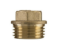 1 inch BSP Thread Brass Pipe Screw Hex Male Blanking Plug Tube End Cap