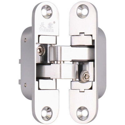 1 Invisible 3D Aluminum Hinge Satin Stainless Steel Color Right