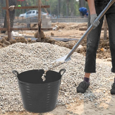1 Large 42L Flexi Tub Bucket with Handles Heavy Duty Polyethylene ...