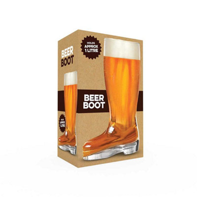 1 Litre Glass Boot in Gift Box - 3