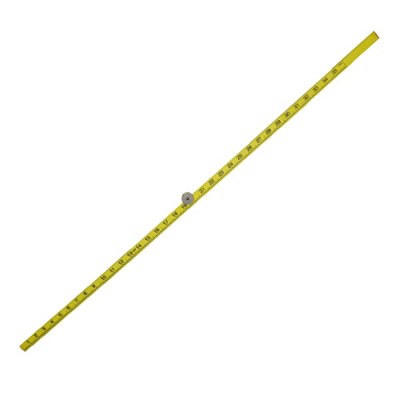1 Meter / 3 Foot Folding Plastic Ruler - Metric & Imperial Markings, Yellow
