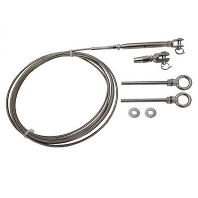 1 Metre Stainless Steel DIY Balustrade Wire Rope System - Metal Posts