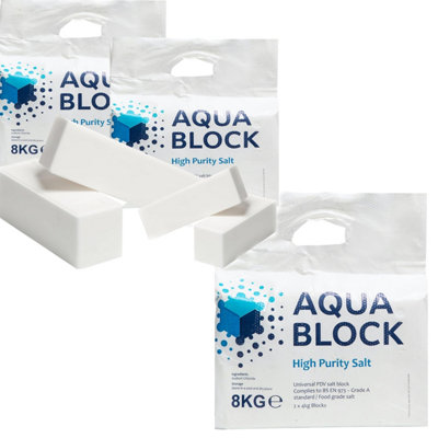 1 Pack (2 Blocks) Salt Water Softeners High Purity Grade A Softening Units