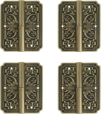 1 Pack Antique Brass Double Door Hinges Cabinet Drawer Wardrobe ...
