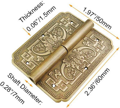 1 Pack Antique Brass Double Door Hinges Cabinet Drawer Wardrobe ...