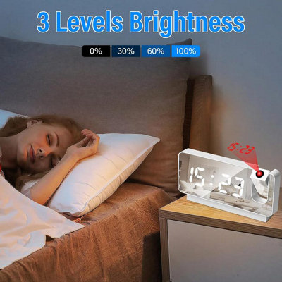 1 Pack Ceiling projector alarm clock, digital with temperature ...