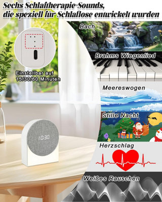 1 Pack Children's Bluetooth Digital Alarm Clock with Timer, Night Light ...