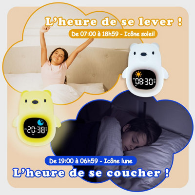1 Pack Children's Educational Day Night Alarm Clock - Light and Musical ...