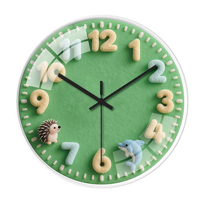 1 Pack Children's Wall Clock, 30cm Animal Pattern Decorative Silent ...