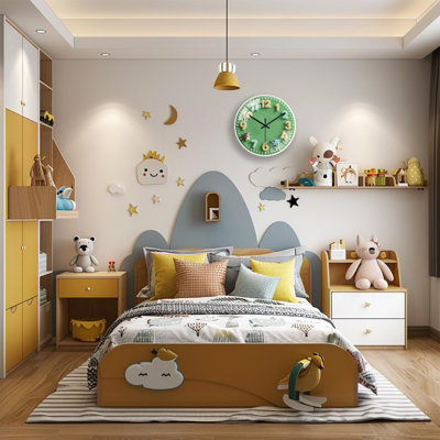 1 Pack Children's Wall Clock, 30cm Animal Pattern Decorative Silent ...