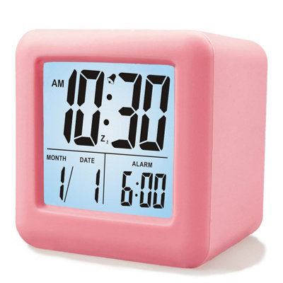 1 Pack Digital travel alarm clock with snooze function. Soft night ...