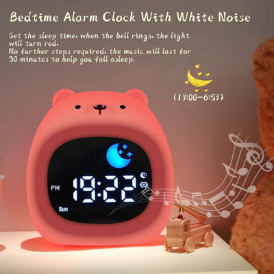 1 Pack Educational Children's Alarm Clock, Sleep Training with Moon and ...