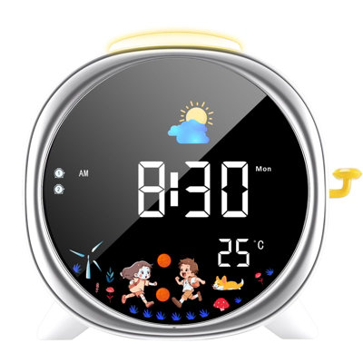 1 Pack Educational Day Night Alarm Clock for Children with Light, Two ...