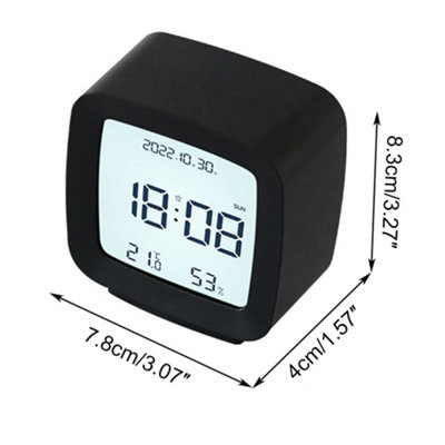 1 Pack Electronic Alarm Clock, Small Screen with Voice Control, Silent ...