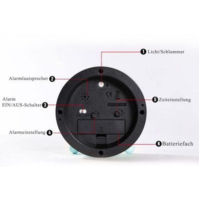 1 Pack Light-up alarm clock without ticking - Silent - Gift for ...