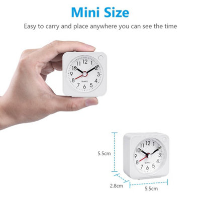 1 Pack Mini Alarm Clocks, Battery Operated Children's Clock with Snooze ...