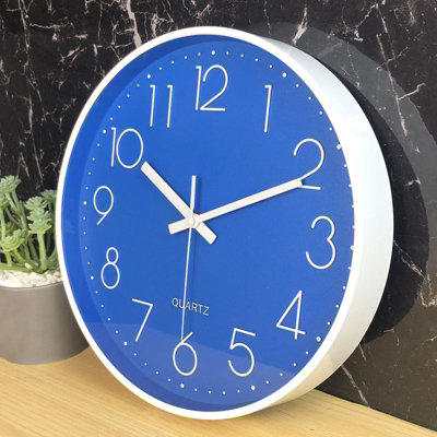 1 Pack Silent 12-inch Wall Clock - Quartz Kitchen - Battery Operated ...
