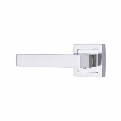 1 Pair Delta Design Polished Chrome Key Lock Set with 2.5" 3 Lever Lock and Keyhole Escucheon