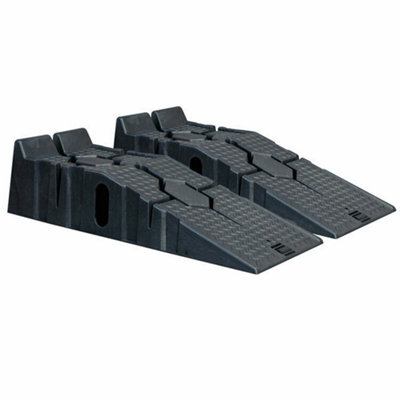 1 Pair Heavy Duty 2.5 Ton Plastic Car Lifting Ramps Automotive Vehicle ...