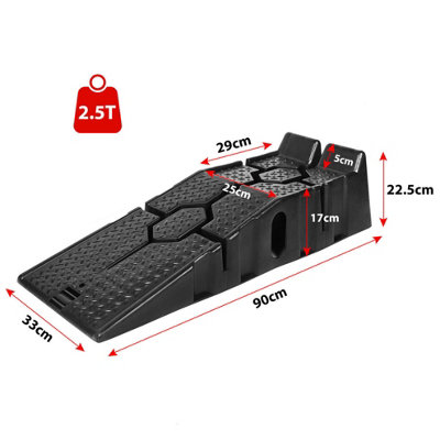 2-Pack 9 Inch Steel Car Ramps – 8000 Lbs Total Capacity, 2000 Lbs Per Ramp, Heavy Duty For Truck Or Car Maintenance