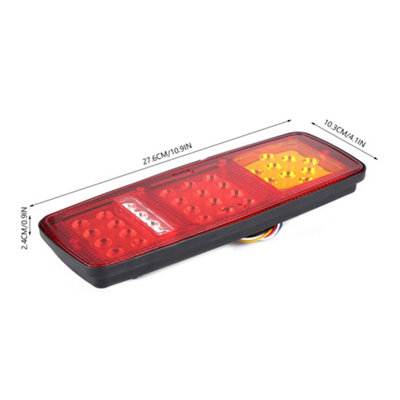 1 Pair LED Indicator Lights Rear Tail Brake Reverse Lamp for 12V ...