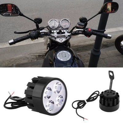 1 Pair Universal Motorcycle Headlight LED Driving Fog Spot Head Light Spotlight