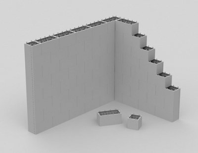 1 Pallet of Large QUICKBLOCK in Grey 250 Blocks