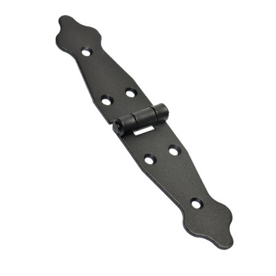 1 Pc x 100+100 mm Backflap Hinge Black, Steel Back Flap Hinges, Weather Resistant, Rust Proof Powder Coating, Strap Hinges