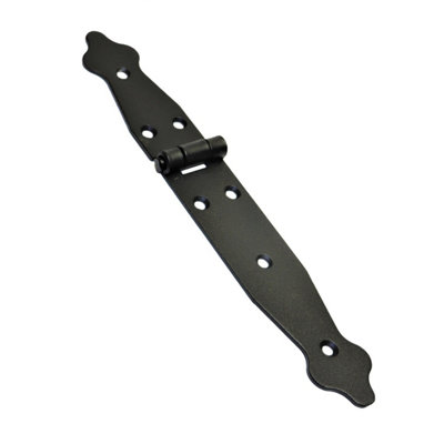 1 Pc x 100+150 mm Backflap Hinge Black, Steel Back Flap Hinges, Weather Resistant, Rust Proof Powder Coating, Strap Hinges