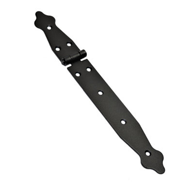 1 Pc x 100+200 mm Backflap Hinge Black, Steel Back Flap Hinges, Weather Resistant, Rust Proof Powder Coating, Strap Hinges