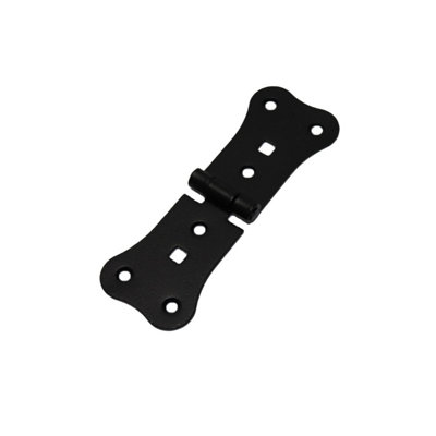 1 Pc x 70+70 mm Backflap Hinge Black, Retro Steel Back Flap Hinges, Weather Resistant, Rust Proof Powder Coating, Strap Hinges