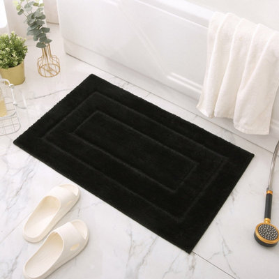 1-piece bath mat, non-slip, soft, absorbent, machine washable for ...