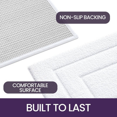1-piece bath mat, non-slip, soft, absorbent, machine washable for ...