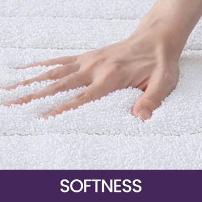 1-piece bath mat, non-slip, soft, absorbent, machine washable for ...