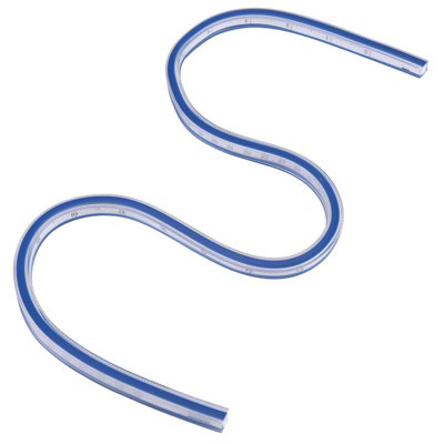 1 Piece Flexible Plastic Curve Ruler-60cm Drafting and Drawing Tool for Crafts