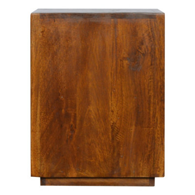 1 pull-out Drawer Gold Bar Chestnut Bedside With Open Slot