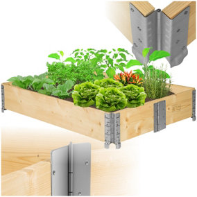 1 Raised Bed - foldable and stackable 120x80x19 cm - wood decor