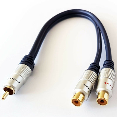 Adattatore Splitter Y RCA Phono: 2 Femmina - 1 Maschio Per Audio/Video - Foto 6