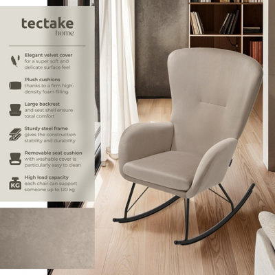 1 Rocking Chair Swing - armchair with steel runners and thick padding ...