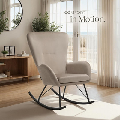 1 Rocking Chair Swing - armchair with steel runners and thick padding ...