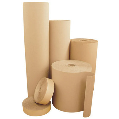 1 Roll of 600mm x 75 meters Strong Corrugated Cardboard Wrapping Paper Packing Roll