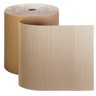 1 Roll of 600mm x 75 meters Strong Corrugated Cardboard Wrapping Paper Packing Roll - 3