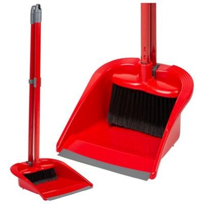 1 Set (1 Dustpan & 1 Brush) Long Handled Sweeping Dustpan & Brush Set - 3